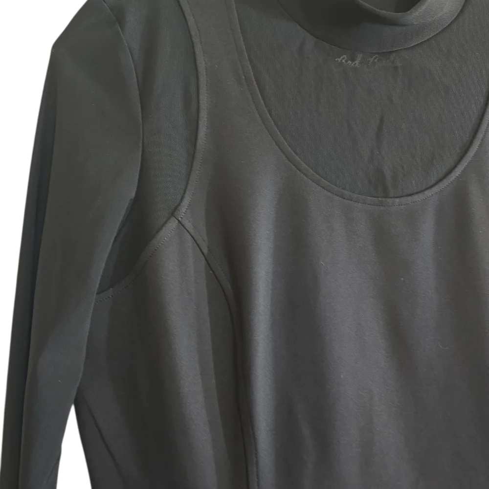 Bad Birdie Hybrid Long Sleeve Black Mini Dress Small Sporty Golf - Picture 3 of 9